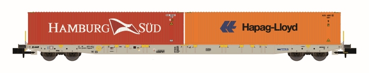Hobbytrain H23103 - N Containerwagen Sggnss80 Boxxpress; Ep.VI